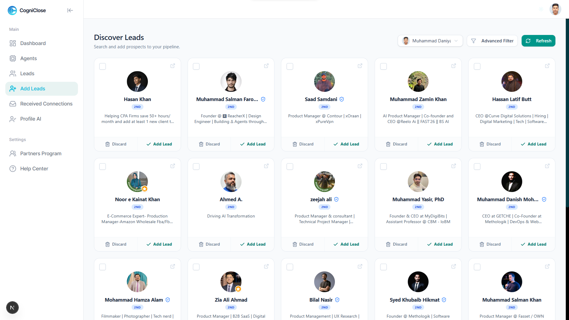 CogniClose lead discovery AI-powered prospect finder